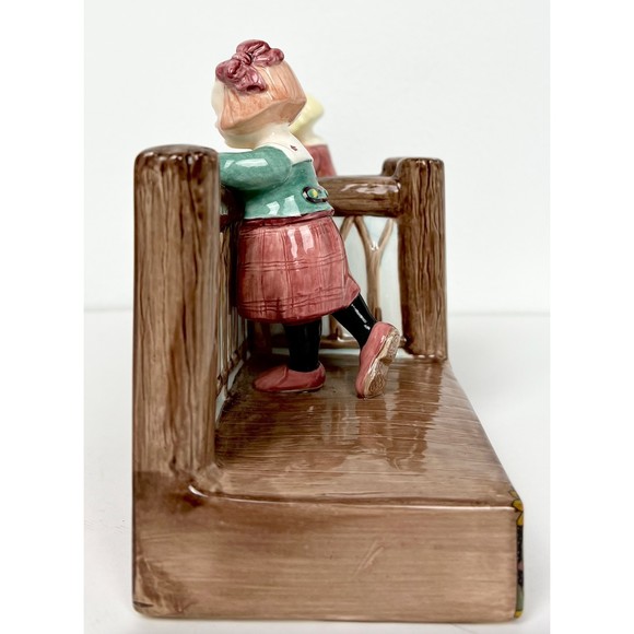 ME Ink 1994 Mary Englebreit “Make A Wish" By Charpente Vintage Ceramic Bookends - Picture 6 of 8